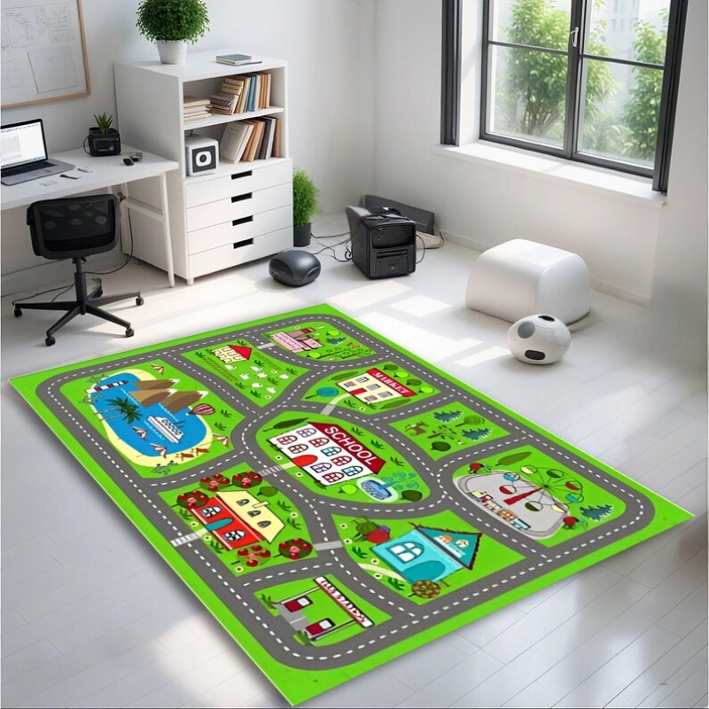 Commercial Road Printing - Коврик с изображением гоночной трассы, городских