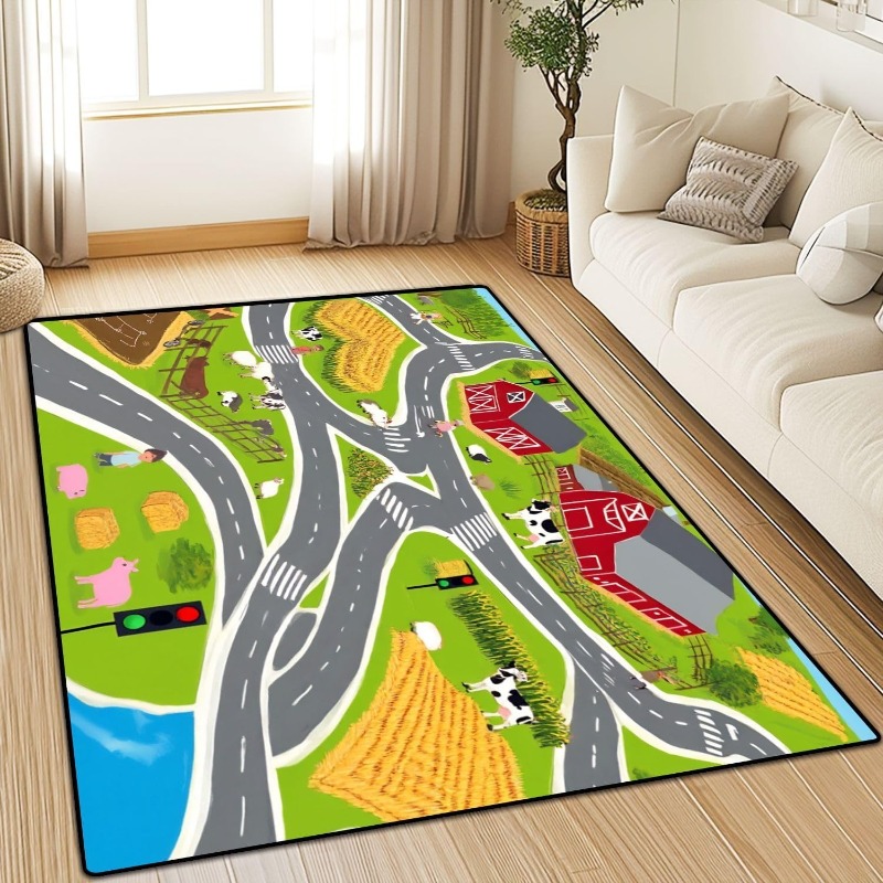 Ковер с рисунком фермы, сарай, – обзор и цена Commercial Road Printing